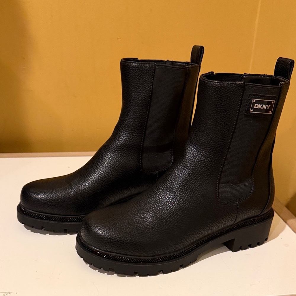 DKNY black ankle boots